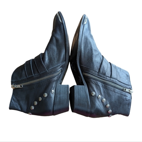 Sandro black leather moto boots sz EU 40 - Picture 2 of 7